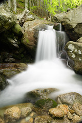 Waterfall on a mountain stream