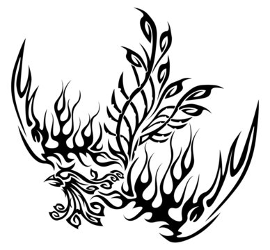 Tattoo with phoenix