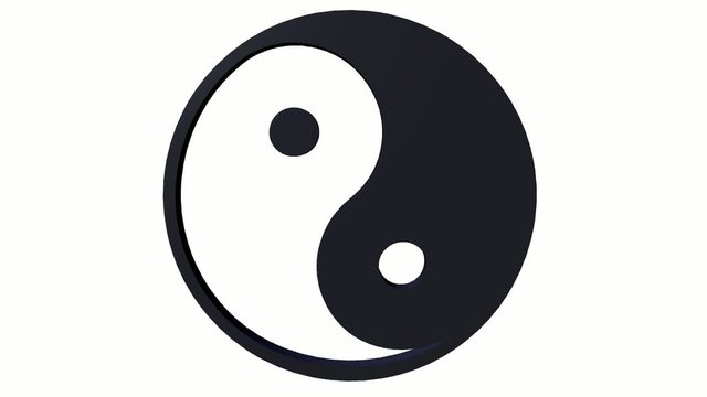 Yin und Yang -  Green Screen - freigestellt