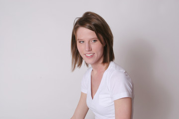 Lovely woman in contemplation