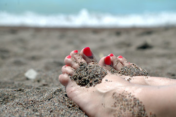 Sand and feet