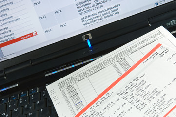 TAN-Liste und Kontoauszug