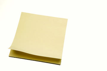 Blank note paper isolated on white