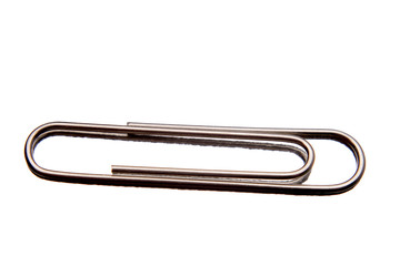 Paper clip isolated on white background