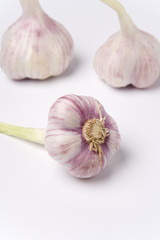 Three garlic bulbs