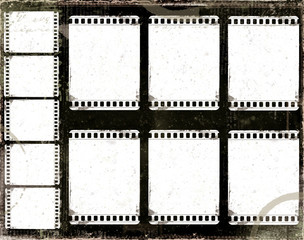 Grunge film frame with space for your  images