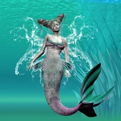 Printed roller blinds Mermaid meerjungfrau