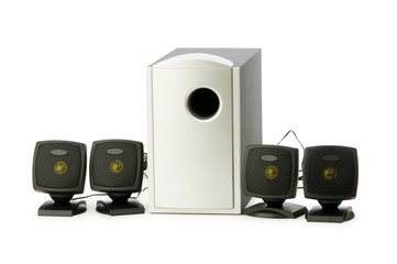 Obraz premium Speakers isolated on the white background