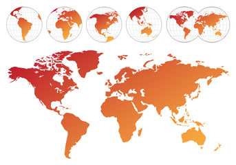 Highly detailed map of the world