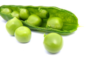 peas isolated on white background