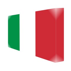 brique glassy avec drapeau italie