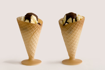 Vanille-Bananen-Eis