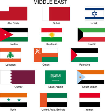 Mittlerer Osten Flaggen