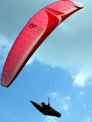 paraglider flying in the sky