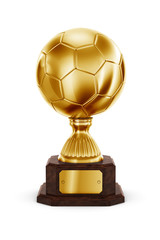 Gold Football trophy - 15445926
