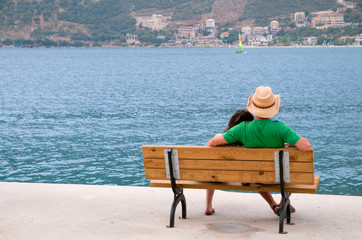 looking at the lake