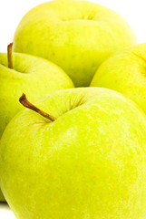 green apples closeup