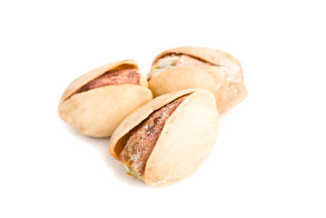 pistachio on white background