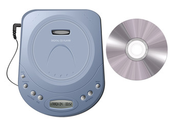 Portable CD player - Blue
