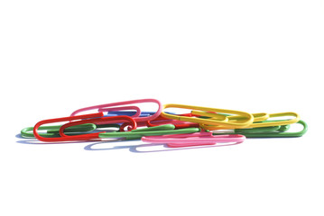 Paperclips on white