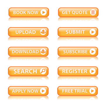 Web buttons (miscellaneous) (orange) x10