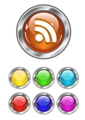 Color web buttons. Vector illustration
