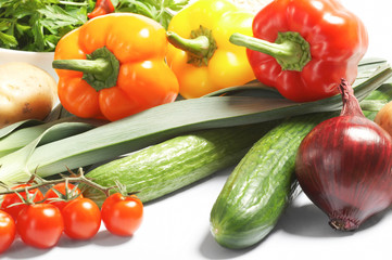Fresh Vegetables, Fruits and other foodstuffs.
