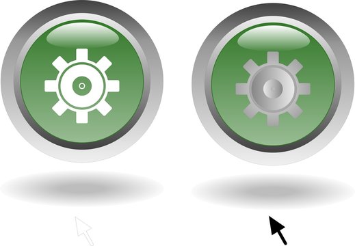 bouton cliquable 2 positions roue crant&eacute;e