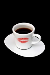 Espresso with lipstick mark