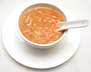 Bowl of shark fin soup