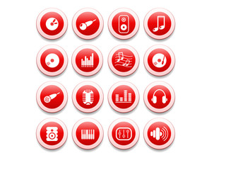 Music and audio vector icons