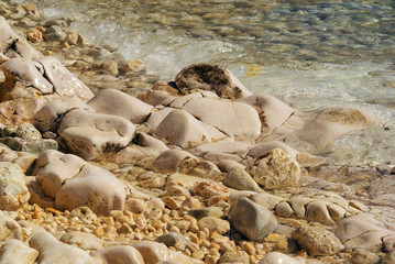 Obraz premium Kiesel am Strand - pebble on the beach 21