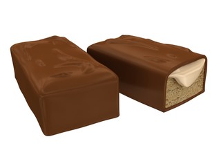 Chocolate and caramel bars