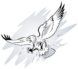 Spread Winged Eagle with Claws