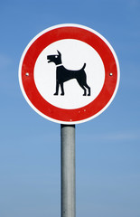 Schild: Hunde verboten
