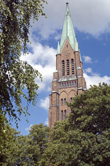 Fototapeta na wymiar Tower of Schleswig katedry, Schleswig-Holstein, Niemcy