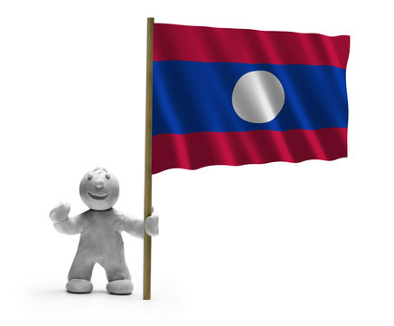 laos flagge lachen