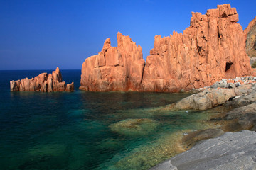 Fototapeta na wymiar Red Rocks Arbatax - Sardynia