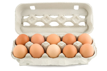 eggs in protective case foreground