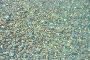 Rocks under water