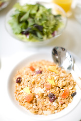 フレークとサラダ