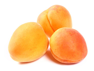 Fototapeta na wymiar Apricots isolated on a white background