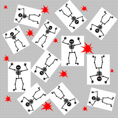 Halloween dancing skeleton