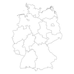 Fototapeta na wymiar karte deutschland (umriss I)