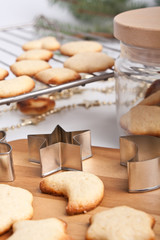 homemade cookies with various cookie forms