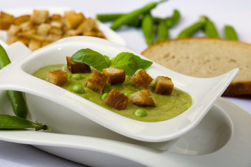 Pea soup - delicious table