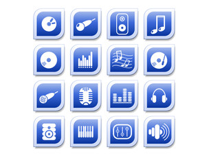 Music and audio vector icons