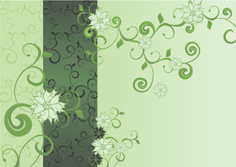 green flowers backdrop