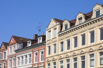 Wohnhaus, Hausfassade, Mietswohnungen,Kiel,Deutschland