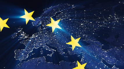 European union Flag - Powered by Adobe